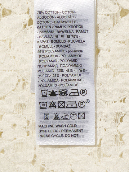 HARLIE SS LACE SHIRT EGRET