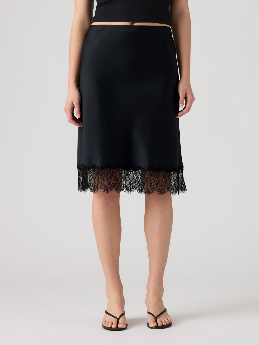 LYNN MIDI SKIRT ANTHRACITE NIGHT