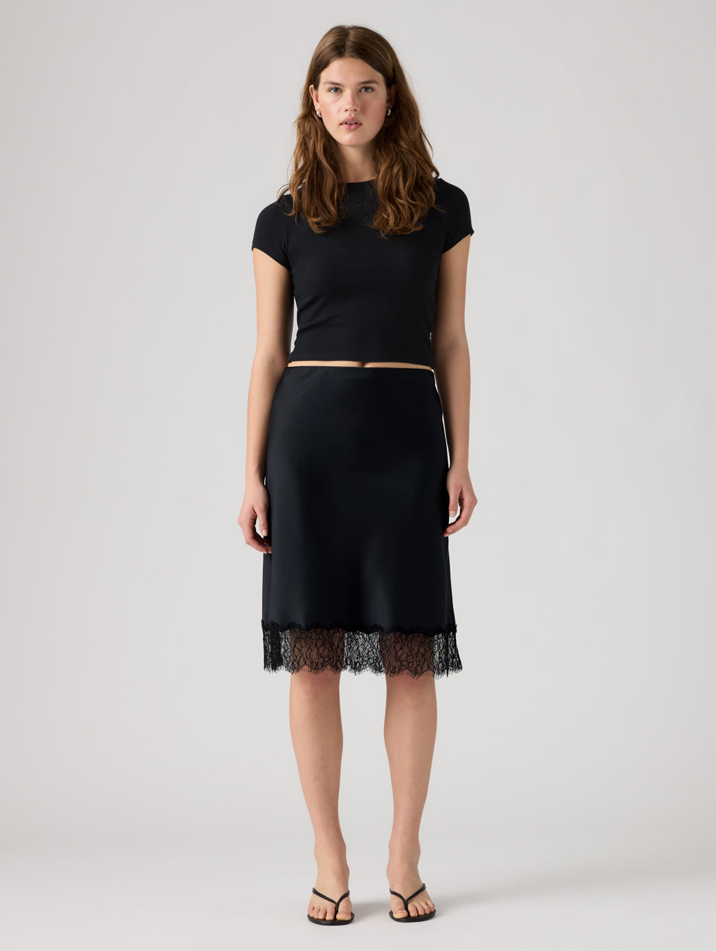 LYNN MIDI SKIRT ANTHRACITE NIGHT
