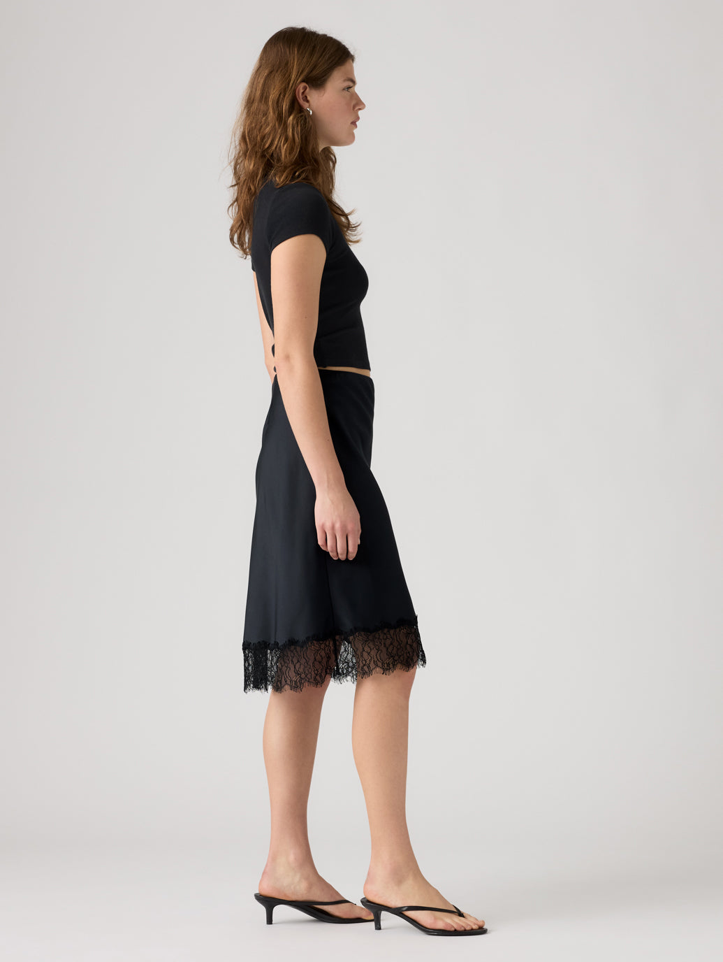 LYNN MIDI SKIRT ANTHRACITE NIGHT