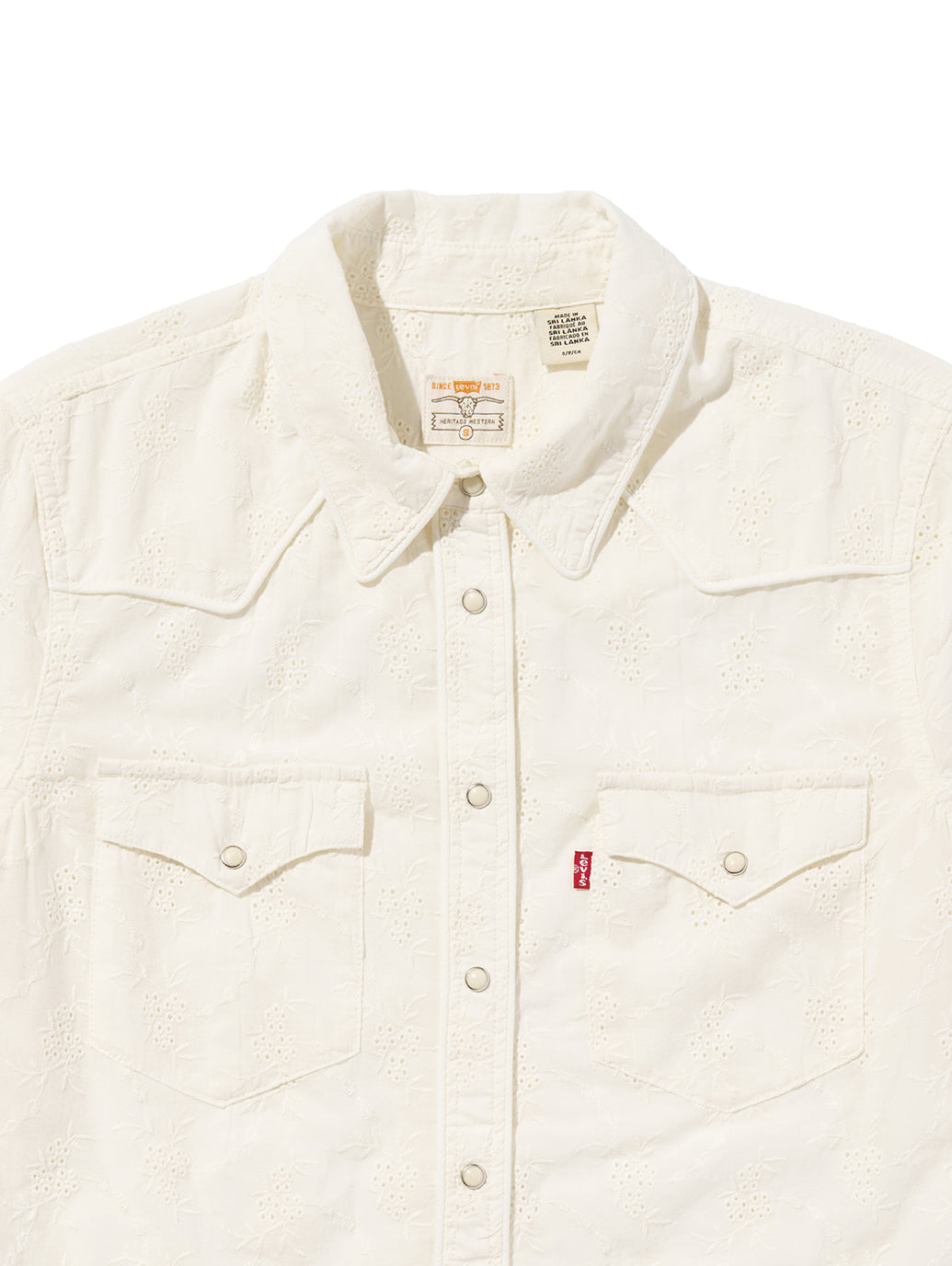 HERITAGE WESTERN EYELET SHIRT CLOUD DANCER