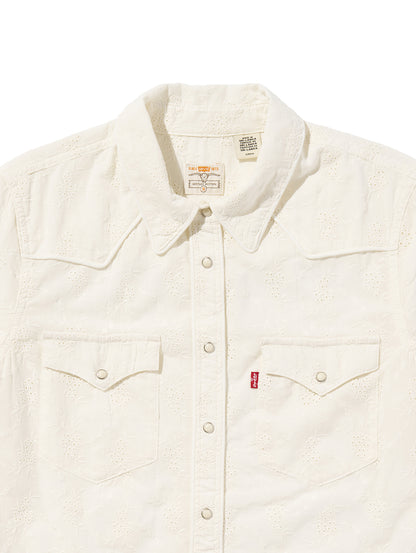 HERITAGE WESTERN EYELET SHIRT CLOUD DANCER