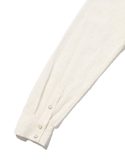 HERITAGE WESTERN EYELET SHIRT CLOUD DANCER