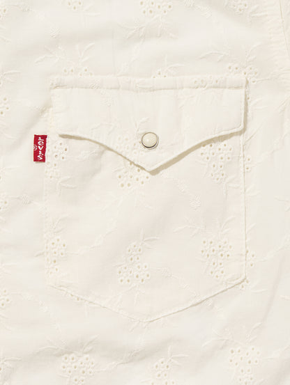 HERITAGE WESTERN EYELET SHIRT CLOUD DANCER