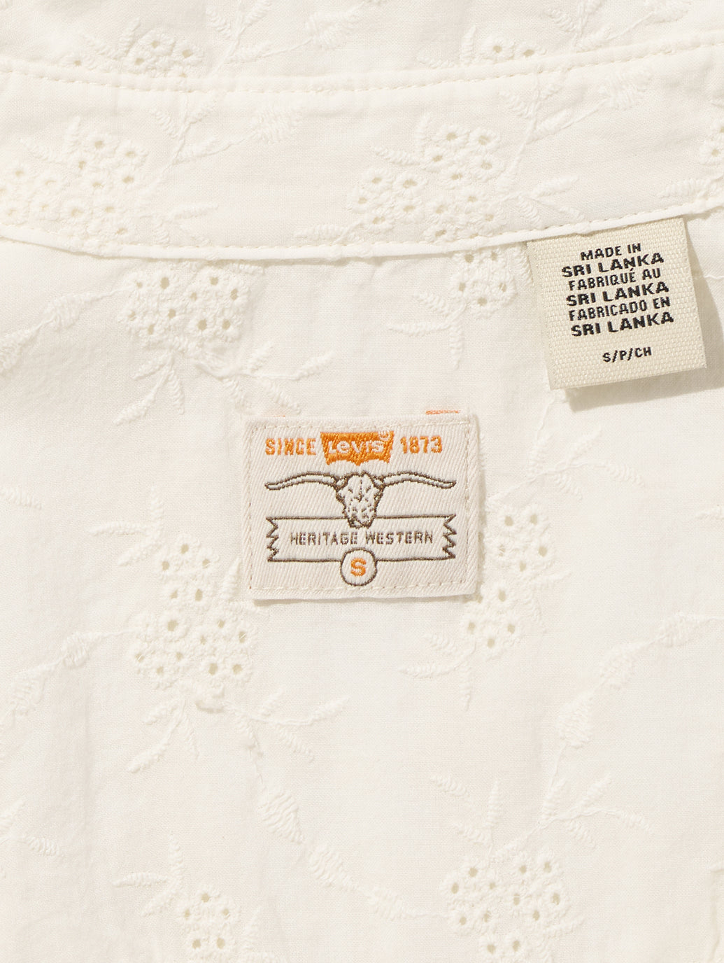 HERITAGE WESTERN EYELET SHIRT CLOUD DANCER