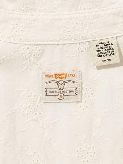 HERITAGE WESTERN EYELET SHIRT CLOUD DANCER