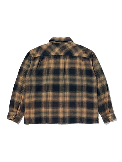 LS BOXY WESTERN PIER 89 PLAID BLUE/CREAM Plaid
