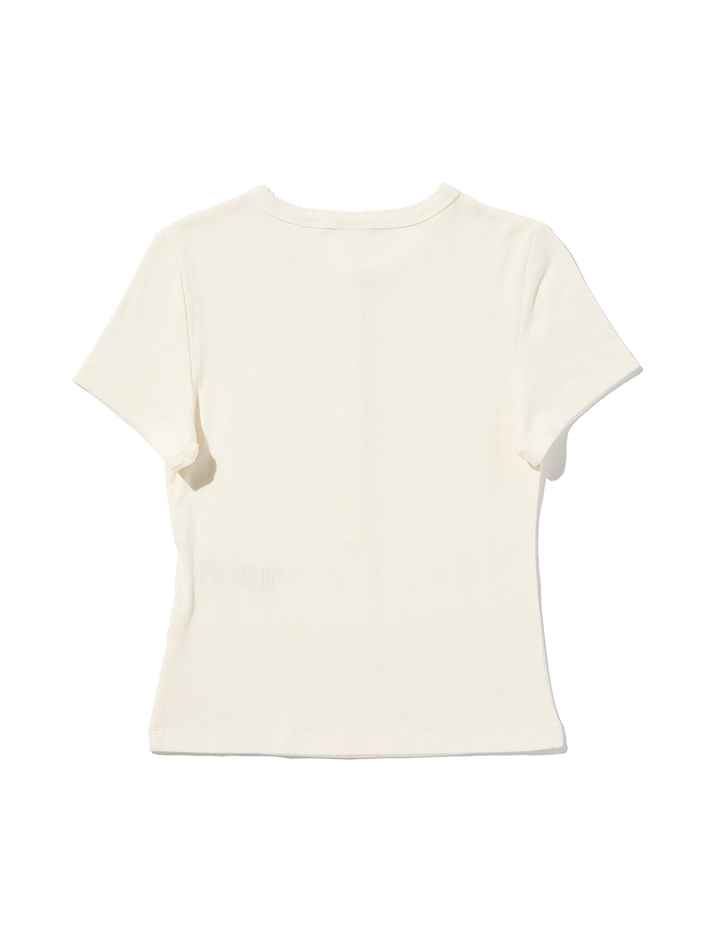 DRY GOODS POINTELLE SS HENLEY EGRET