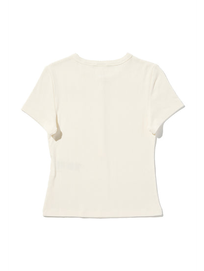 DRY GOODS POINTELLE SS HENLEY EGRET