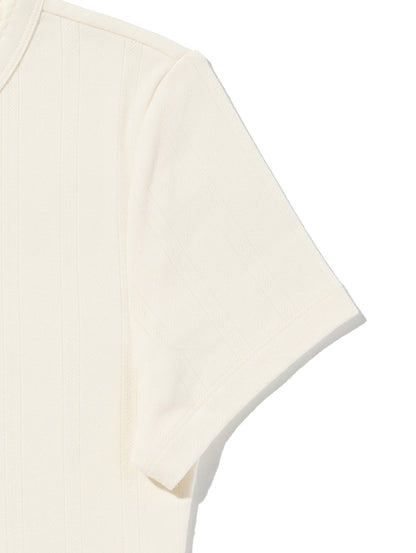 DRY GOODS POINTELLE SS HENLEY EGRET