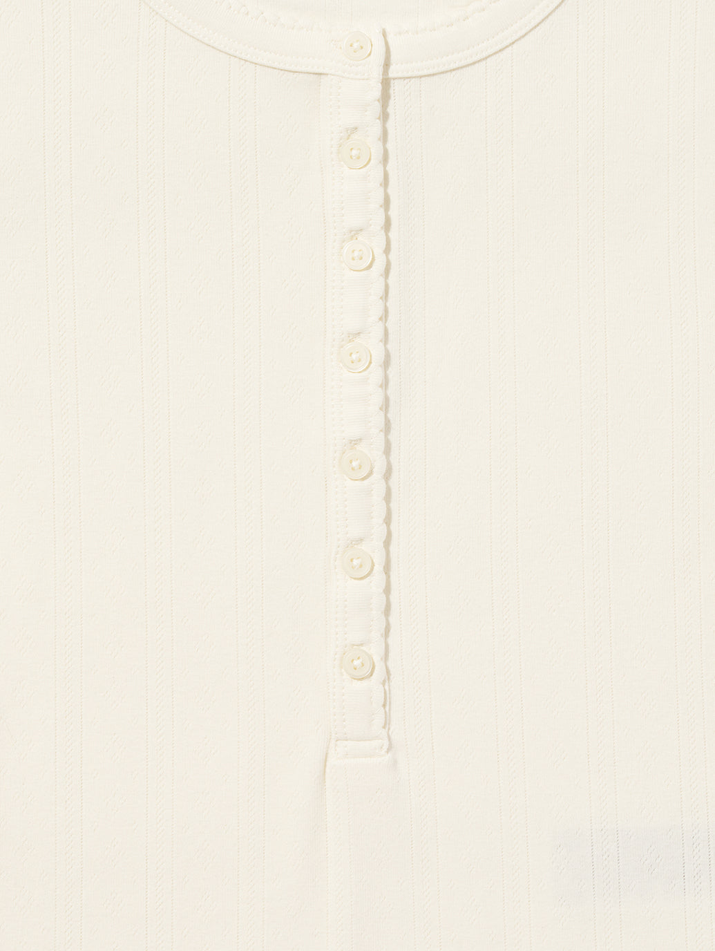 DRY GOODS POINTELLE SS HENLEY EGRET