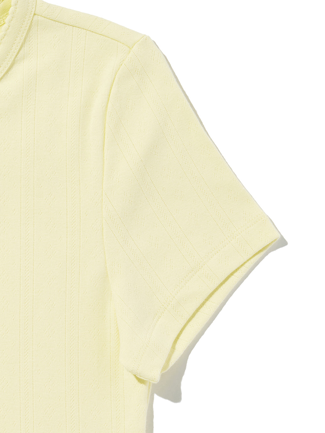 DRY GOODS POINTELLE SS HENLEY PEAR SORBET