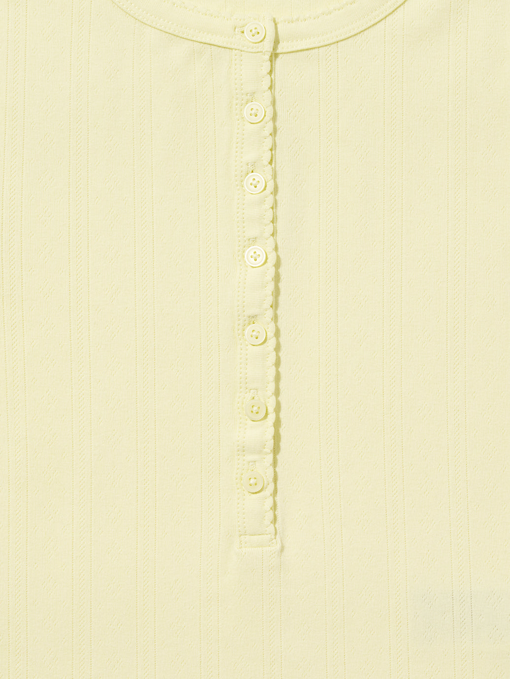 DRY GOODS POINTELLE SS HENLEY PEAR SORBET