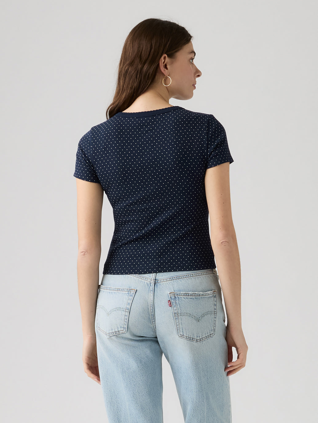DRY GOODS ポインテール ショートスリーブ ヘンリーネックTシャツ