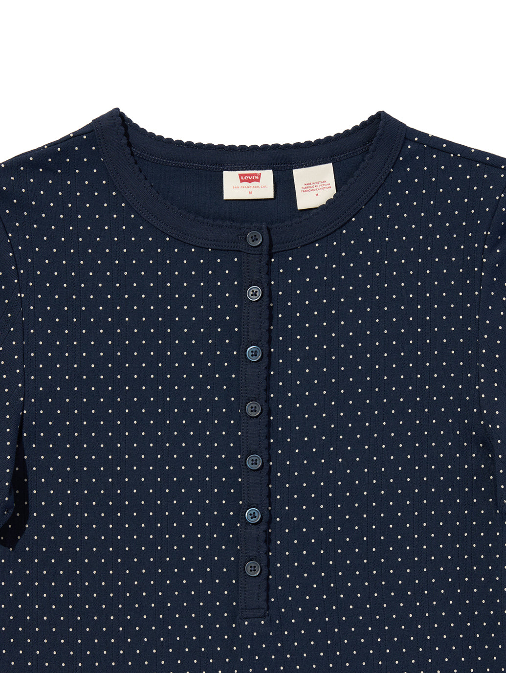 DRY GOODS ポインテール ショートスリーブ ヘンリーネックTシャツ