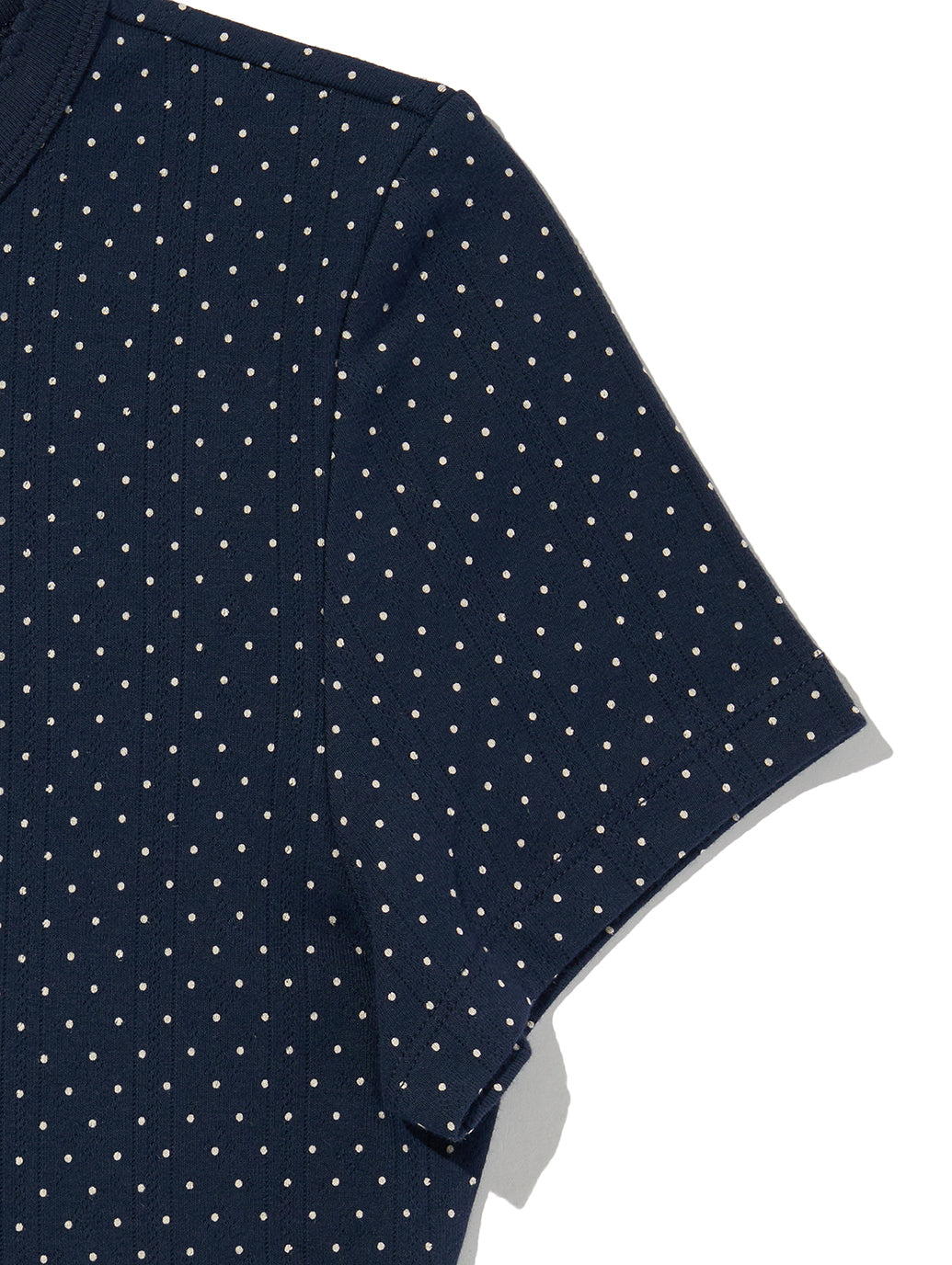DRY GOODS ポインテール ショートスリーブ ヘンリーネックTシャツ