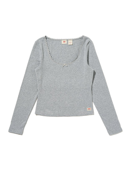DRY GOODS ポインテールレース ロングスリーブ Tシャツ
