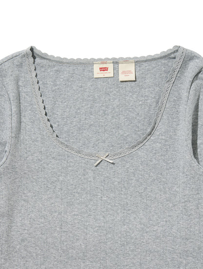 DRY GOODS ポインテールレース ロングスリーブ Tシャツ