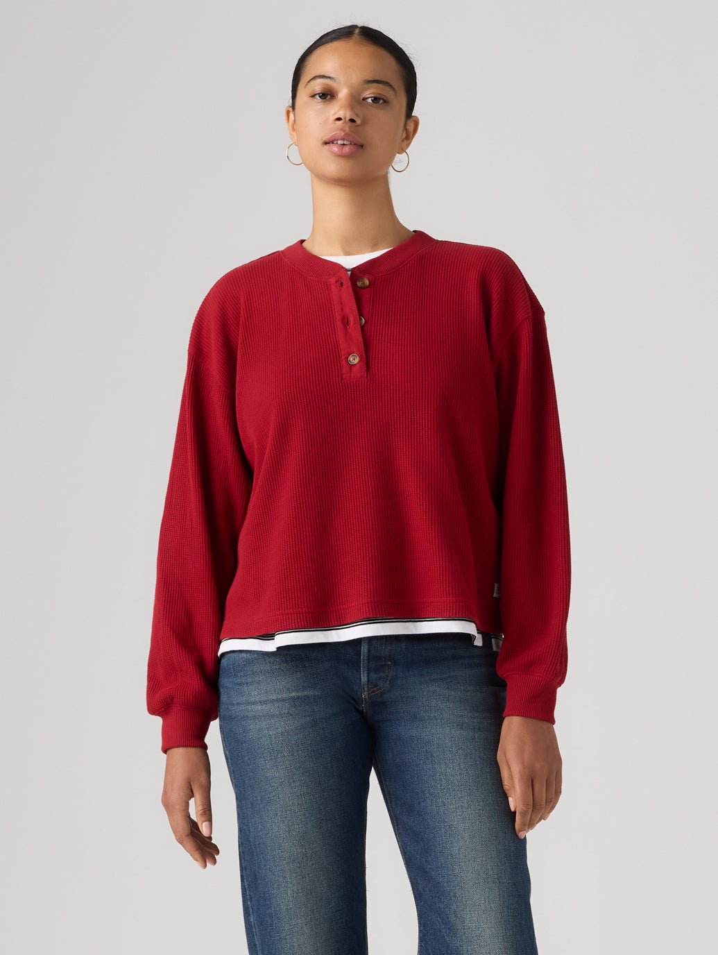 DRY GOODS リラックス ロングスリーブ ヘンリーTシャツ
