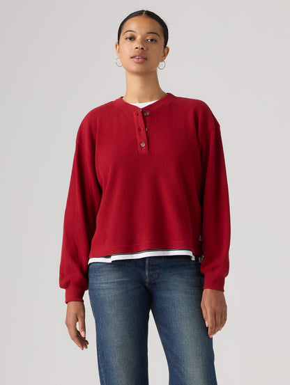 DRY GOODS リラックス ロングスリーブ ヘンリーTシャツ