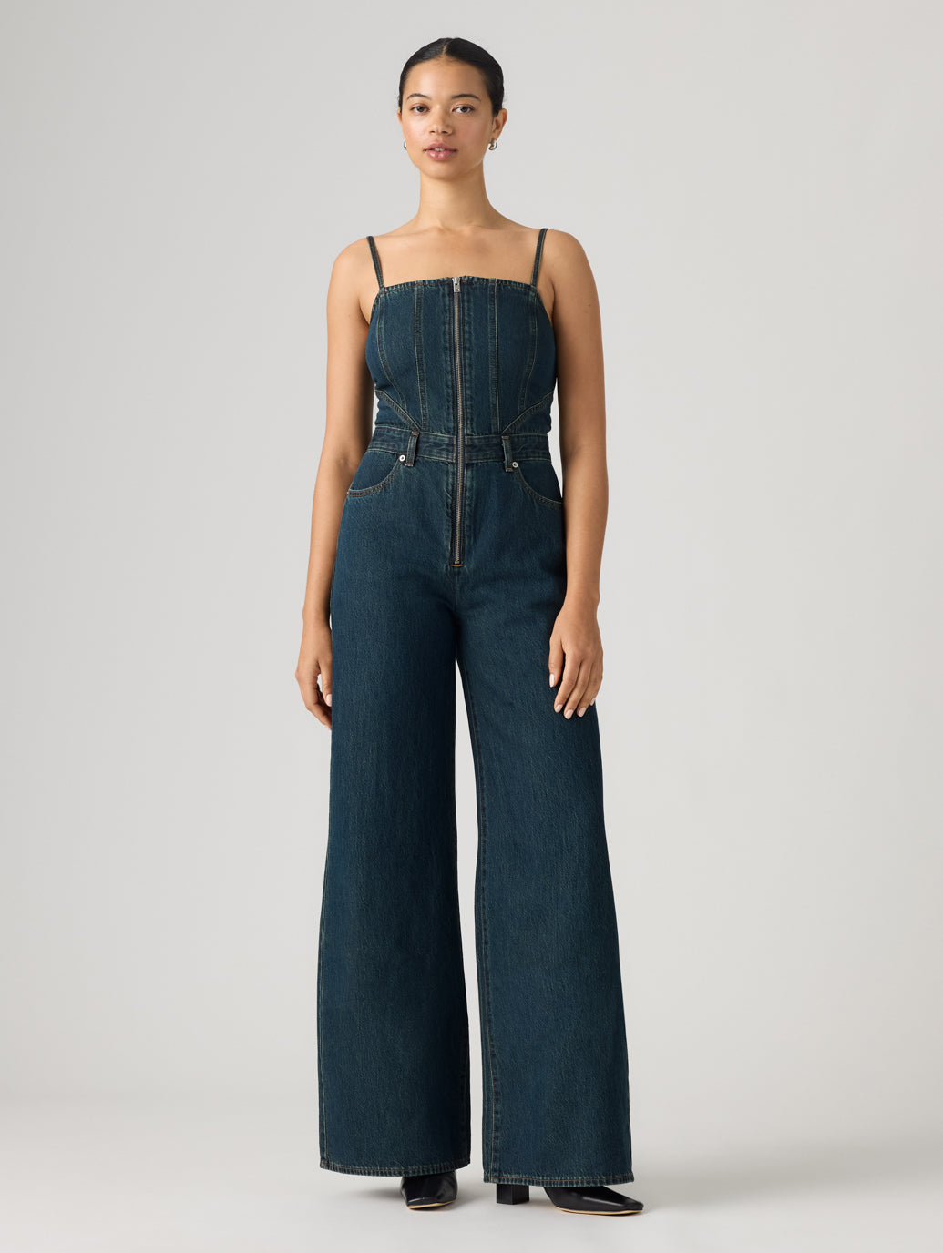 SEAMED JUMPSUIT CASH OUT STONE