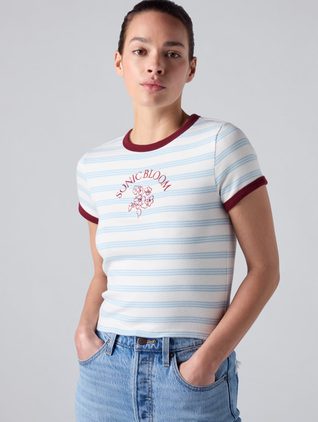グラフィック エッセンシャル ベビーリンガーTシャツ