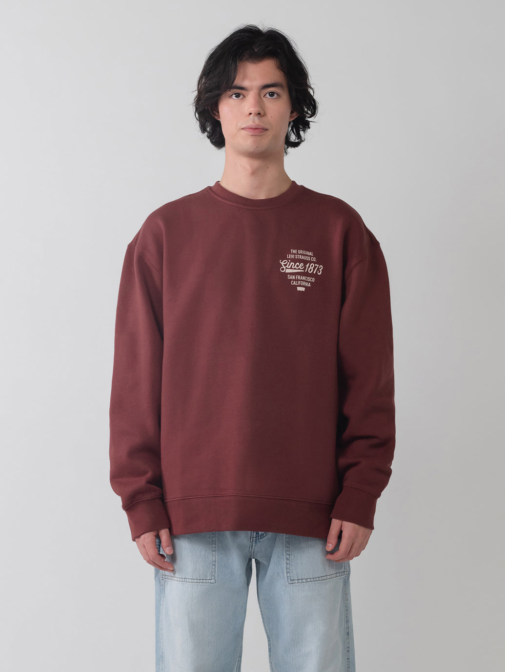 グラフィック クルーネックスウェットシャツ