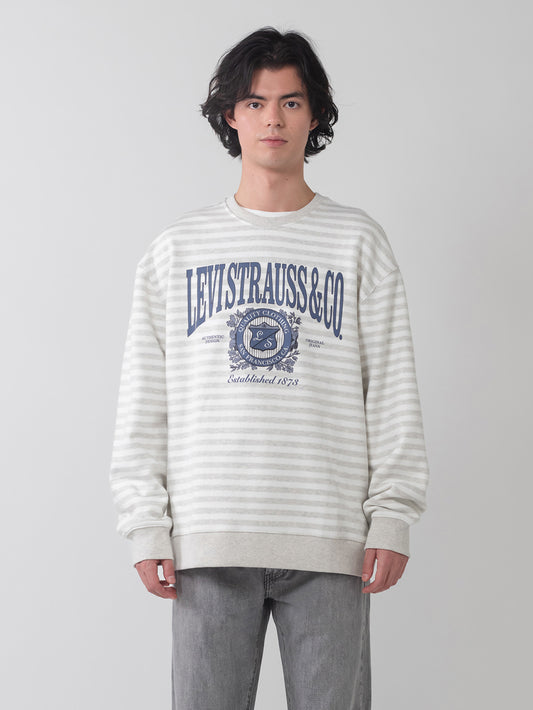 グラフィック クルーネックスウェットシャツ