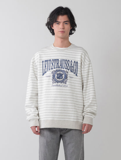 グラフィック クルーネックスウェットシャツ