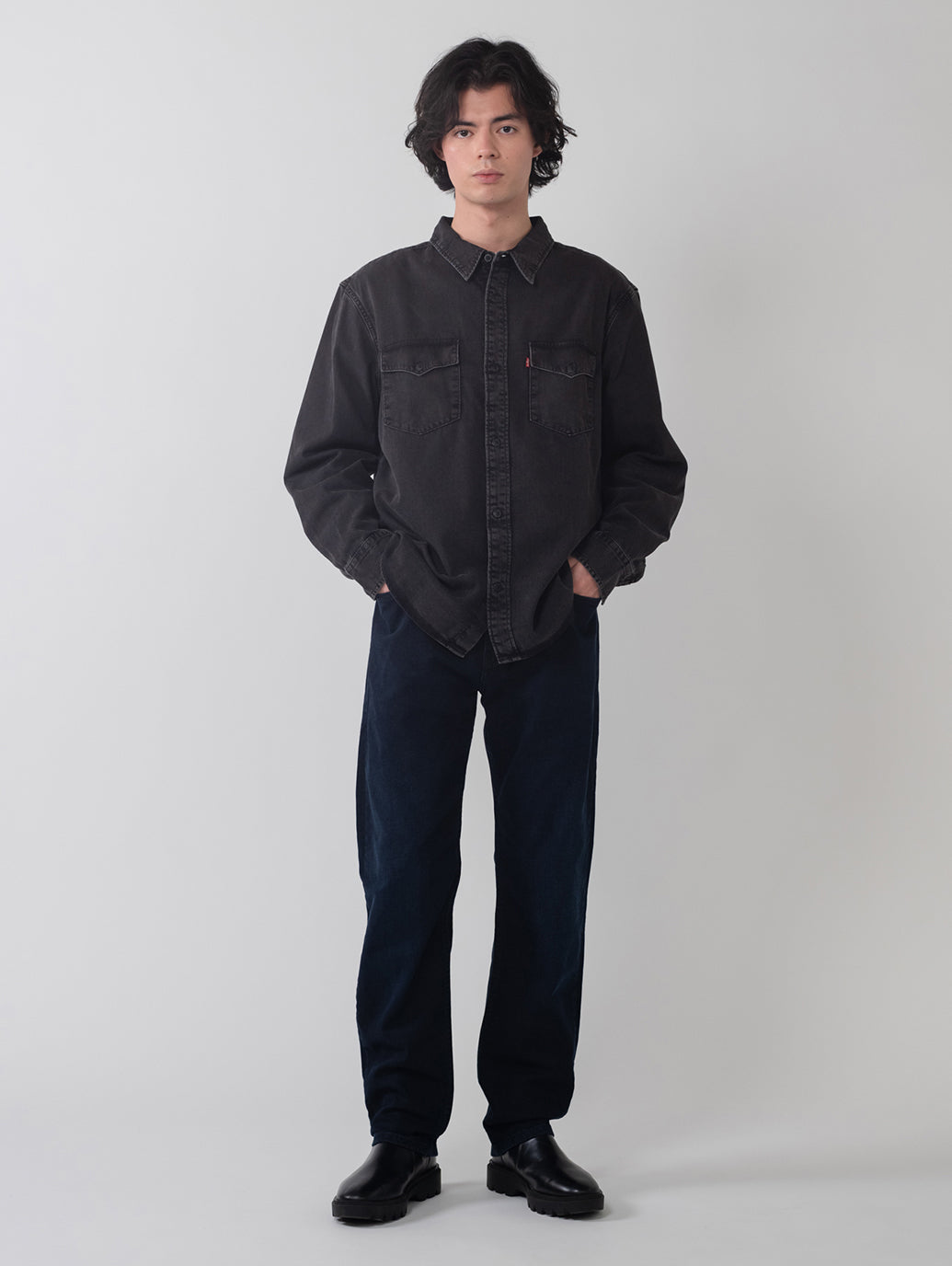 リラックスフィット ウエスタンシャツ