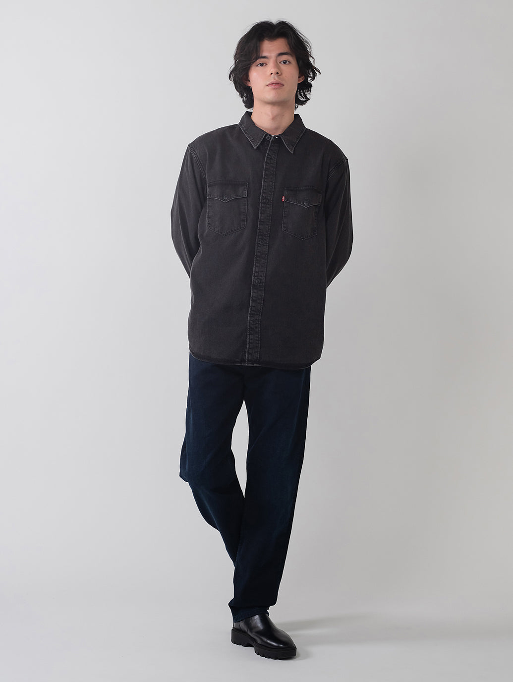 リラックスフィット ウエスタンシャツ