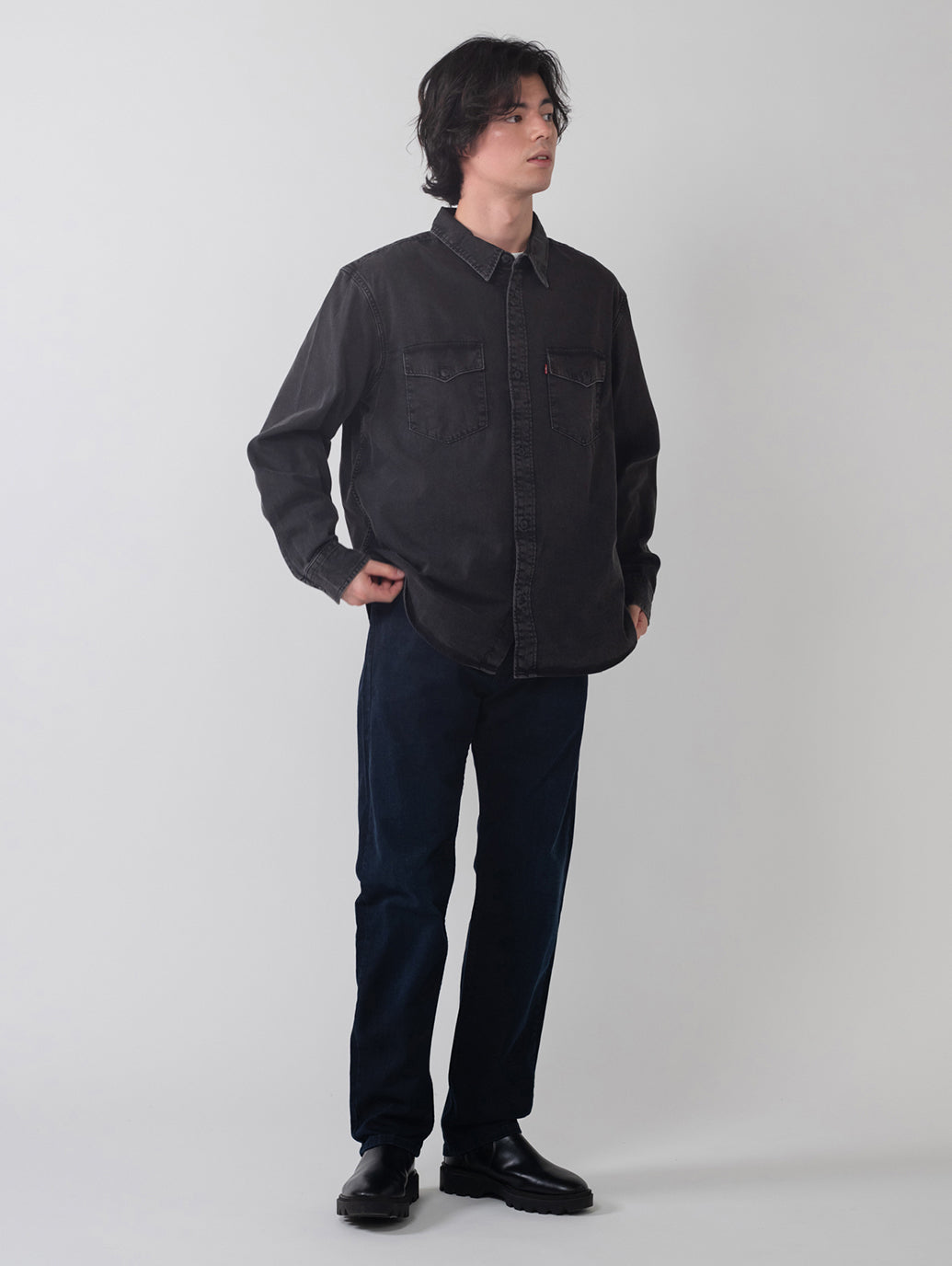 リラックスフィット ウエスタンシャツ