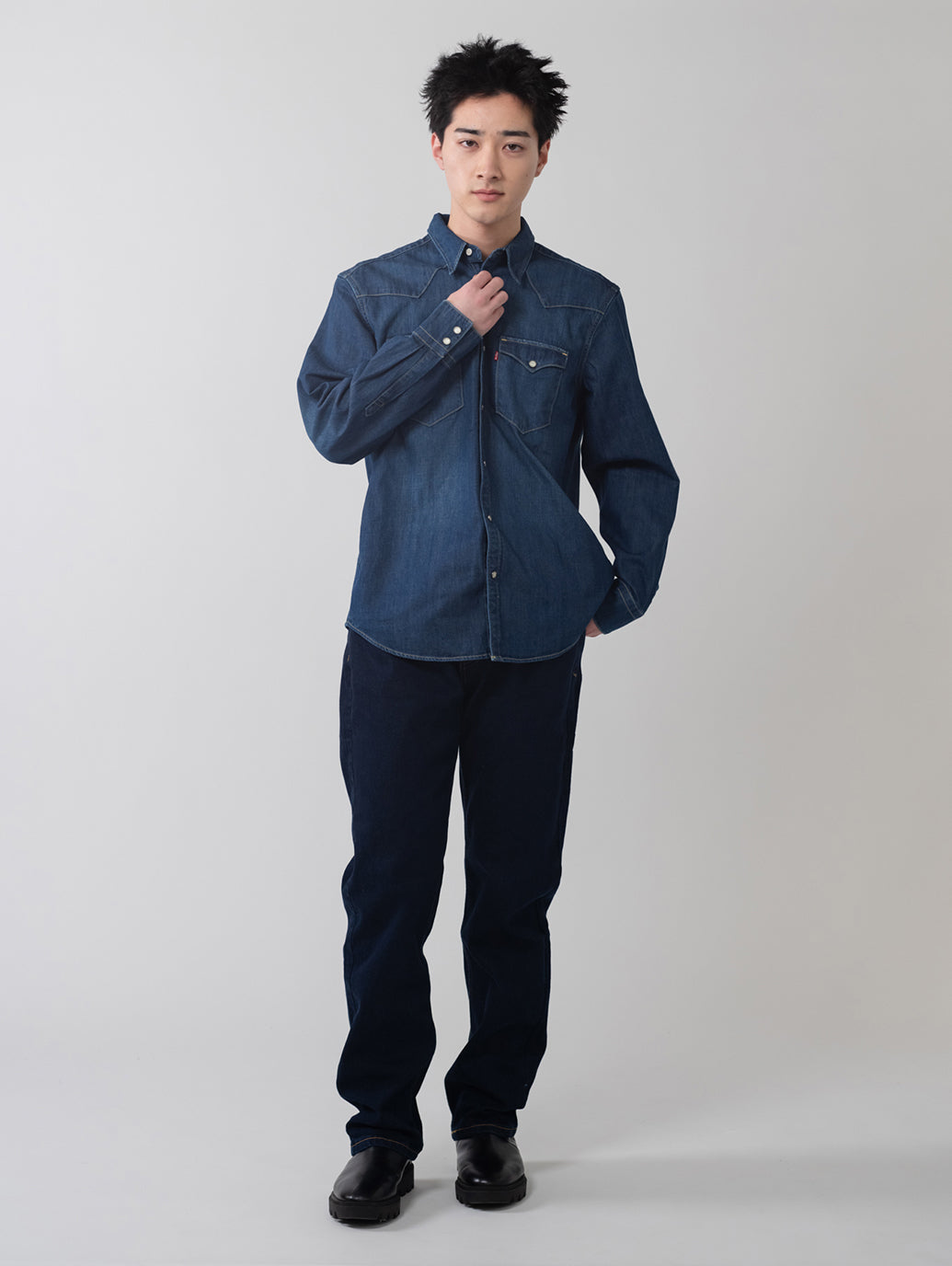 BARSTOW ウエスタンシャツ ダークインディゴ