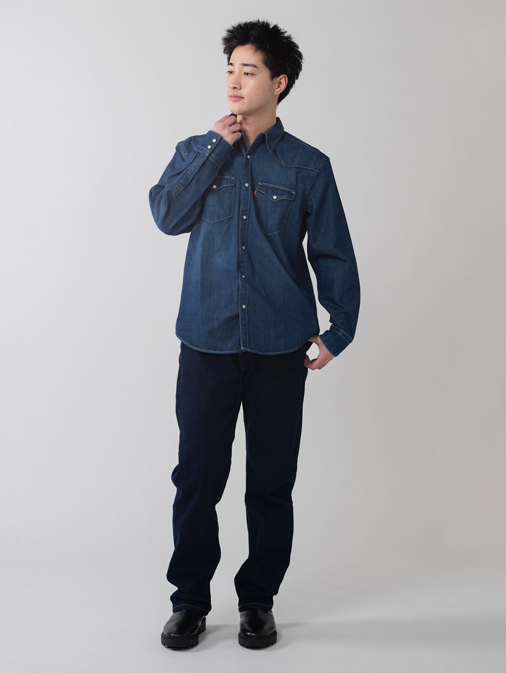 BARSTOW ウエスタンシャツ ダークインディゴ