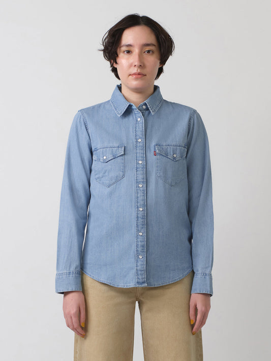 ICONIC ウエスタンシャツ ライトインディゴ