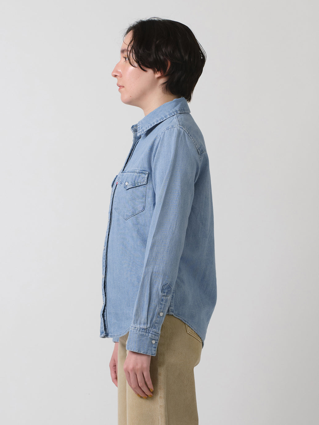 ICONIC ウエスタンシャツ ライトインディゴ