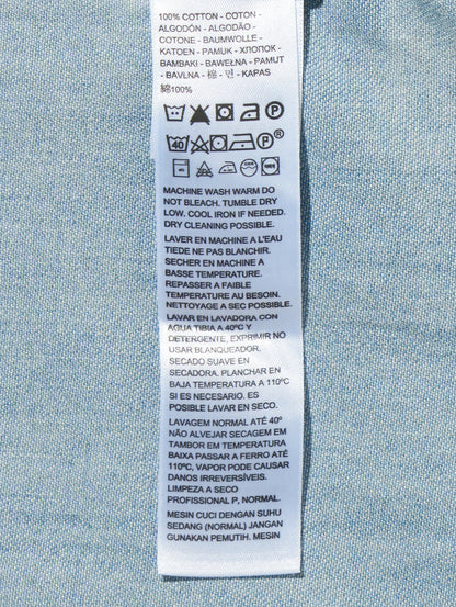 ICONIC ウエスタンシャツ ライトインディゴ