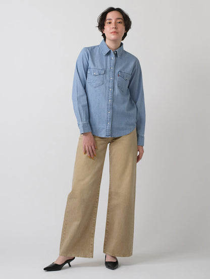 ICONIC ウエスタンシャツ ライトインディゴ