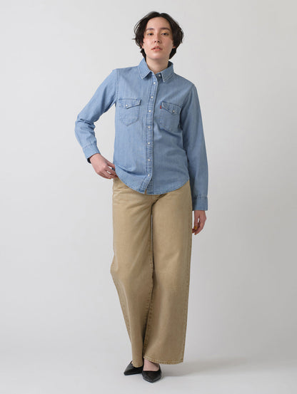 ICONIC ウエスタンシャツ ライトインディゴ