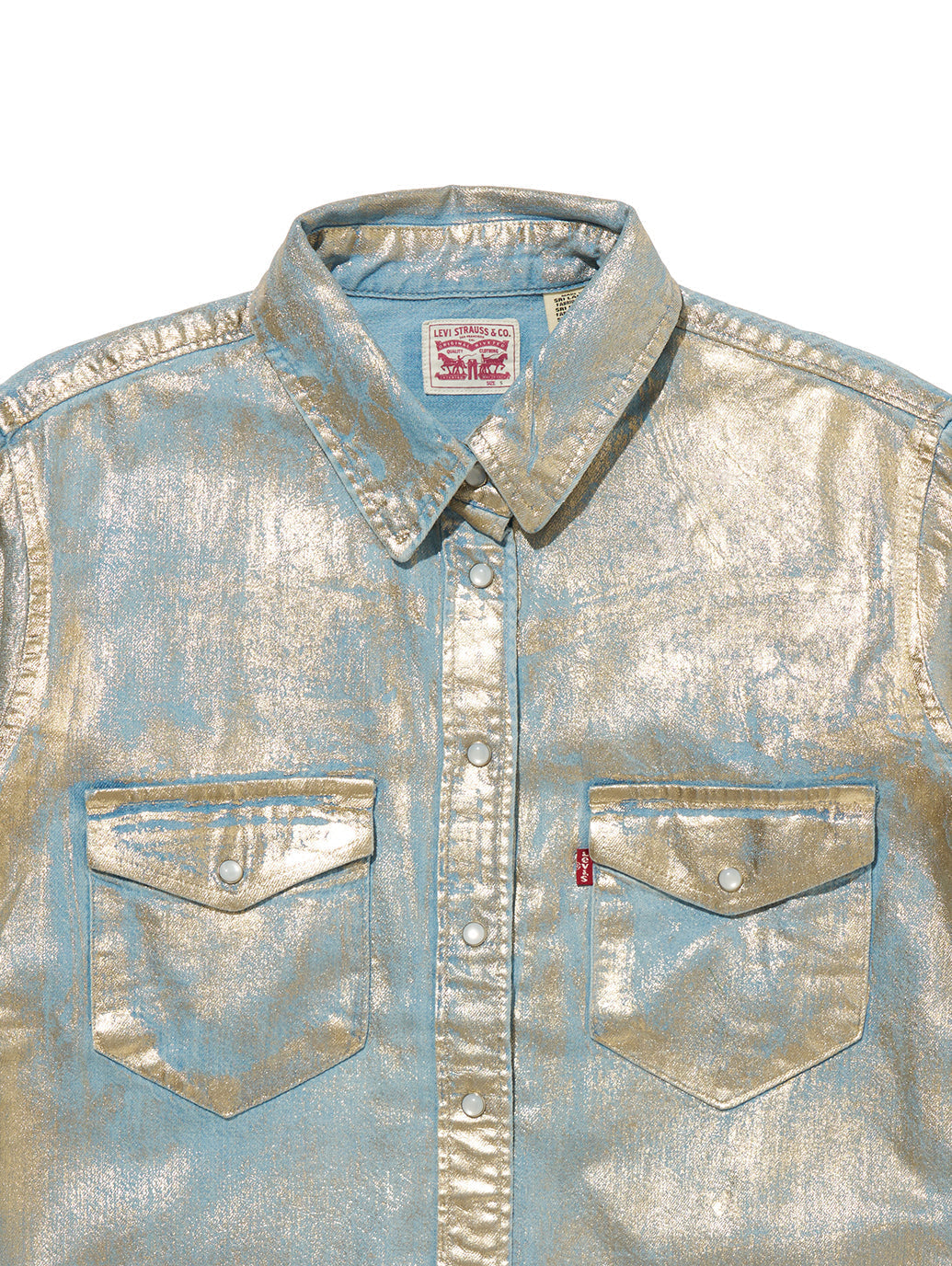 ウエスタンシャツ シルバー OPTICAL ILLUSION TOP