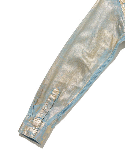 ウエスタンシャツ シルバー OPTICAL ILLUSION TOP