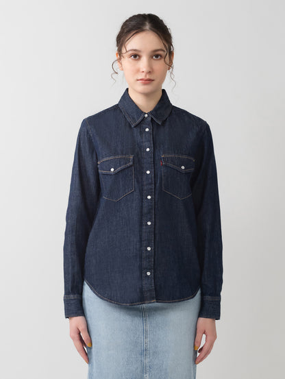 ICONIC ウエスタンシャツ ダークインディゴ