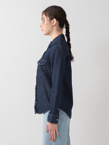 ICONIC ウエスタンシャツ ダークインディゴ