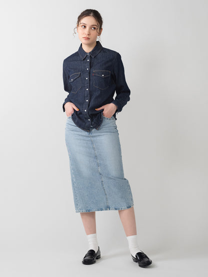 ICONIC ウエスタンシャツ ダークインディゴ