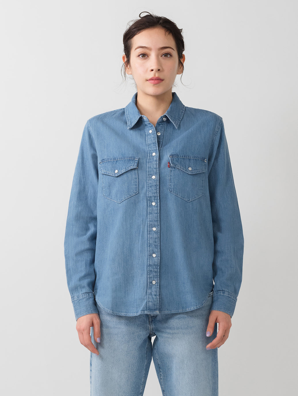 ICONIC ウエスタンシャツ ミディアムインディゴ