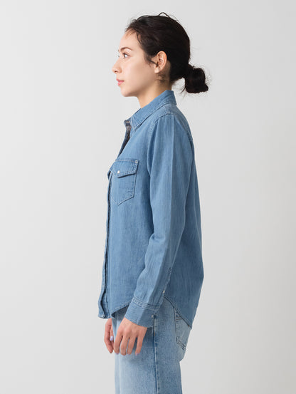 ICONIC ウエスタンシャツ ミディアムインディゴ