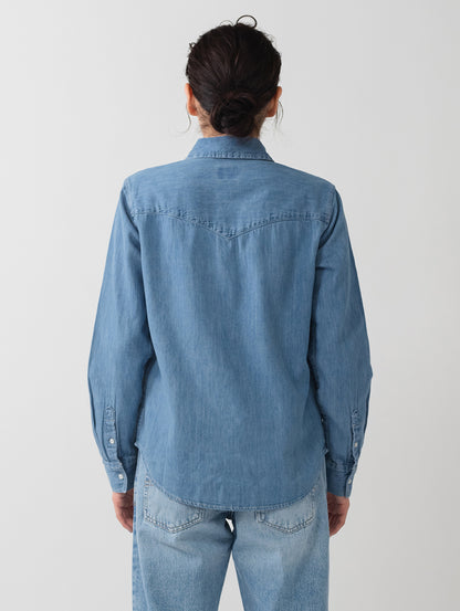 ICONIC ウエスタンシャツ ミディアムインディゴ