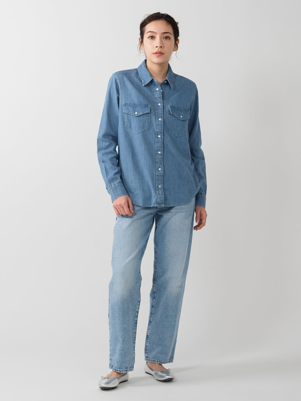 ICONIC ウエスタンシャツ ミディアムインディゴ