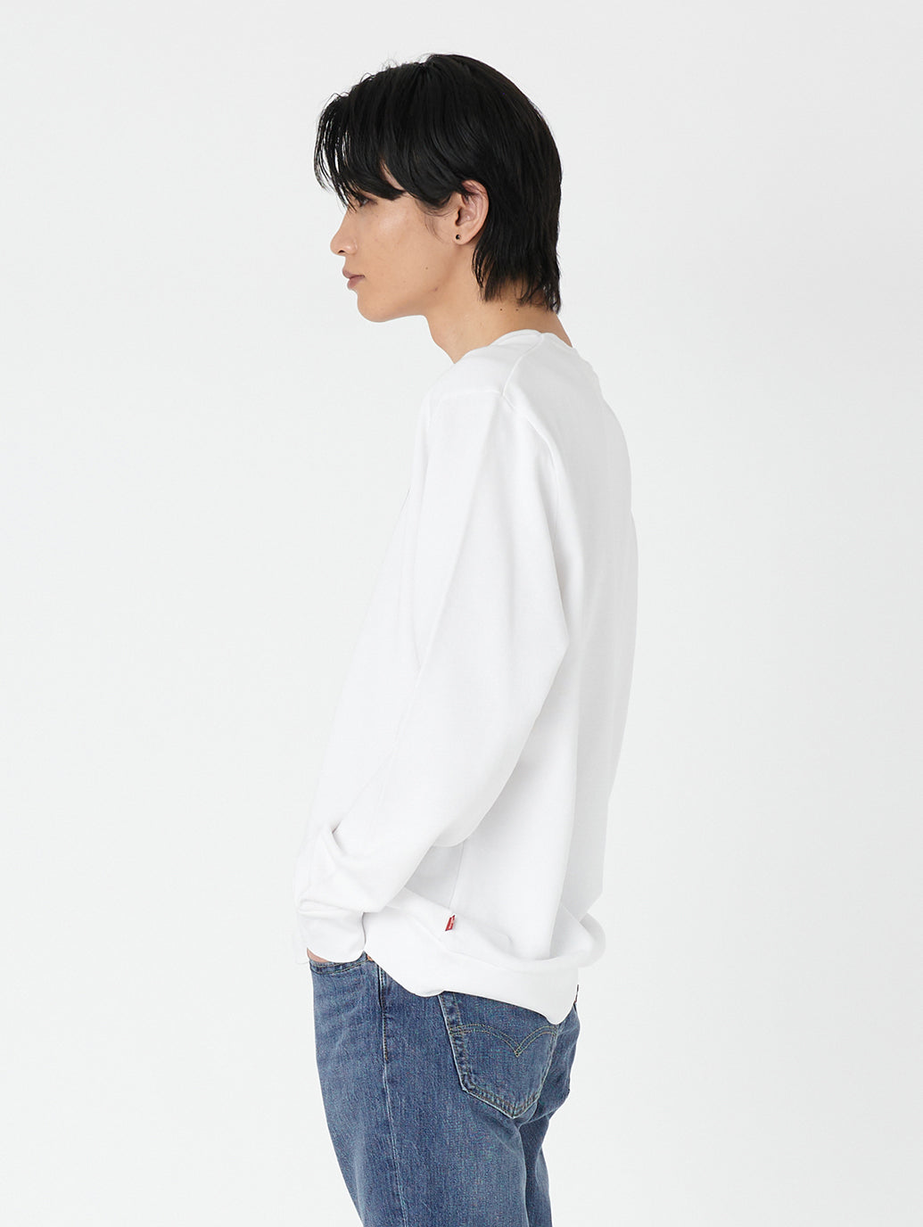 バットウィングロゴスウェットシャツ ホワイト