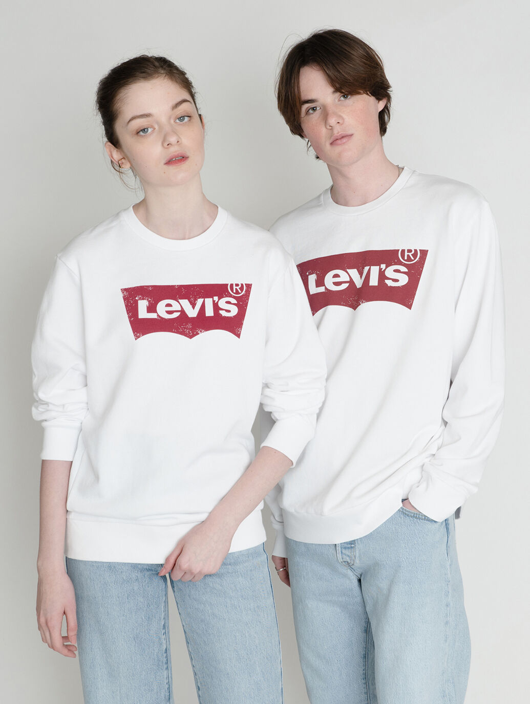 バットウィングロゴスウェットシャツ ホワイト